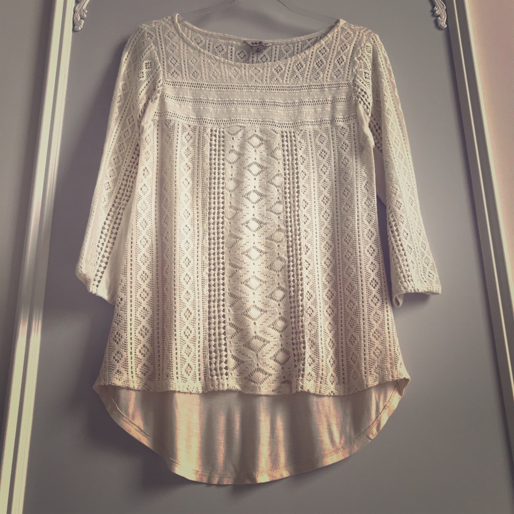 Lucky Crochet high low Top